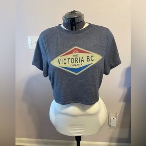 Reworked Cropped Crew Neck Canada Baby Tee